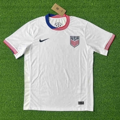 (S-4XL) 2024-2025 USA Home White Thailand Soccer Jersey AAA-403