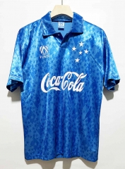 Retro Version 93-94 Cruzeiro EC Home Blue Thailand Soccer Jersey AAA-7505