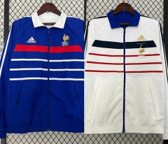 Retro Version 1998 France White&Blue Double-Sided Wear Thailand Trench Coats-0255