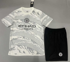 (Without Brand Logo) 2024-2025 Special Version Manchester City White Soccer Uniform-9031