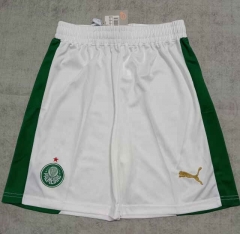 2024-2025 SE Palmeiras Home White Thailand Soccer Shorts