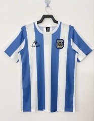 Retro Version 1986 Argentina Home Blue&White Thailand Soccer Jersey AAA-811