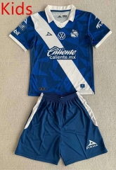 2024-2025 Puebla Away Blue Kids/Youth Soccer Uniform-AY