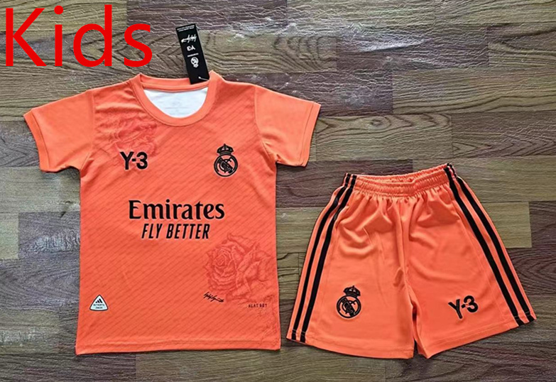 2024-2025 Real Madrid Orange Kids/Youth Soccer Uniform-709