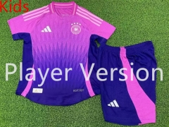 Player Version 2024-2025 Germany Away Pink Kids/Youth Soccer Uniform-9926