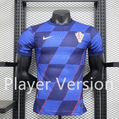 Player Version 2024-2025 Croatia Away Blue Thailand Soccer Jersey AAA-888