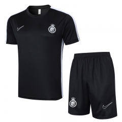 2024-2025 Al-Nassr FC Black Short-sleeved Thailand Soccer Tracksuit-815