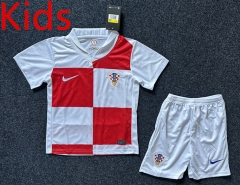 2024-2025 Croatia Home Red&White Kids/Youth Soccer Uniform-GB