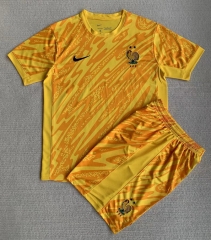 2024-2025 France Goalkeeper Yellow Soccer Uniform-AY