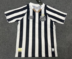 （S-4XL）2024-2025 Santos FC Home Black&White Thailand Soccer Jersey AAA-6032