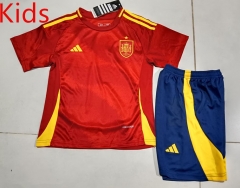 2024-2025 Spain Home Red Kids/Youth Soccer Uniform-507
