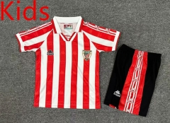 Retro Version 95-97 Athletic Bilbao Home Red&White Kids/Youth Soccer Unifrom-7809