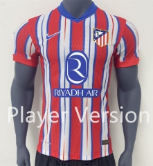Player Version 2024-2025 Atletico Madrid Home Red&White Thailand Soccer Jersey AAA-9056
