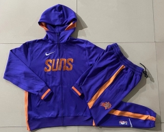 2024-2025 NBA Phoenix Suns Purple Jacket Uniform With Hat-815