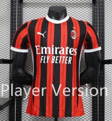 Player Version 2024-2025 AC Milan Home Red&Black Thailand Soccer Jersey AAA-888