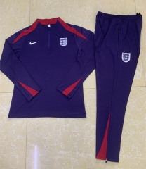 2024-2025 England Purple Thailand Soccer Tracksuit-411
