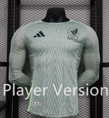 Player Version 2024-2025 Mexico Away Light Green LS Thailand Soccer Jersey AAA-888