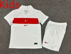 2024-2025 Turkey Home White Kids/Youth Soccer Uniform-7809