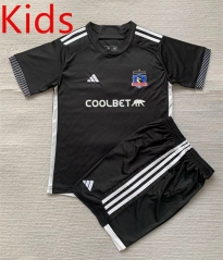 2024-2025 Colo-Colo Away Black Kids/Youth Soccer Uniform-AY