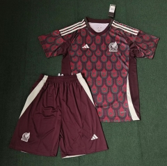 2024-2025 Mexico Maroon Soccer Uniform-8423