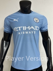 Player Version 2024-2025 Manchester City Home Blue Thailand Soccer Jersey AAA