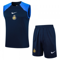 2023-2024 Al-Nassr FC Royal Blue Thailand Soccer Vest Tracksuit Uniform -815