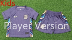 Player Version 2024-2025 England Away Purple Kids/Youth Soccer Uniform-9926