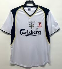 Retro Version 2001-2002 Liverpool Away White Thailand Soccer Jersey AAA-811