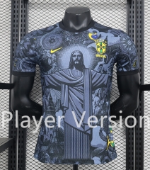 Player Version 2024-2025 Special Version Brazil Black&Gray Thailand Soccer Jersey AAA-888