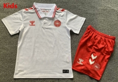 2024-2025 Denmark Away White Kids/Youth Soccer Uniform-7809