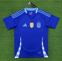 (S-4XL) With Patch 2024-2025 Argentina Away Blue Thailand Soccer Jersey AAA-403