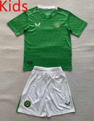Without Sponsor 2024-2025 Ireland Home Green Kids/Youth Soccer Uniform-AY