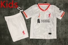 2024-2025 Liverpool 2nd Away White Kids/Youth Soccer Uniform-0499