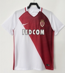 Retro Version 16-17 Monaco Home White&Red Thailand Soccer Jersey AAA-811