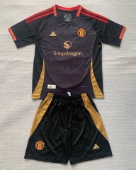 2024-2025 Concept Version Manchester United Black Soccer Uniform-AY