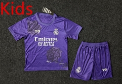 2024-2025 Real Madrid Y3 Purple Kids/Youth Soccer Uniform-GB