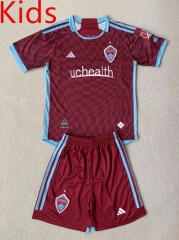 2024-2025 Colorado Rapids Home Red Kids/Youth Soccer Unifrom-AY