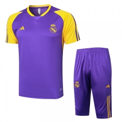 2023-2024 Real Madrid Purple Short-Sleeve Thailand Soccer Tracksuit-815