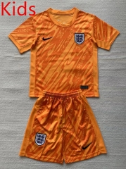 2024-2025 England Goalkeeper Orange Kids/Youth Soccer Uniform-AY