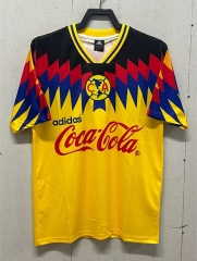 Retro Version 1995 Club America Home Yellow Thailand Soccer Jersey AAA-811
