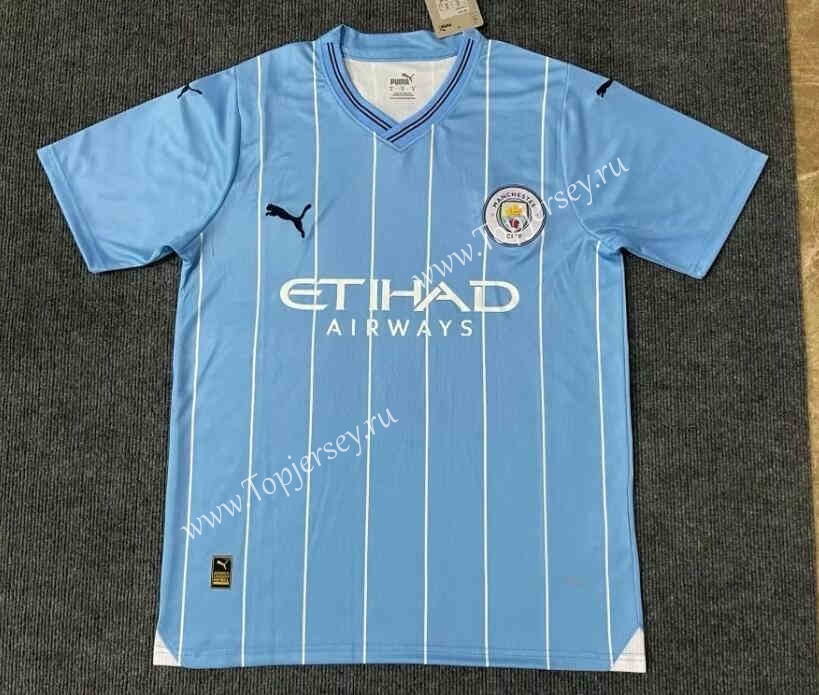 2024-2025 Manchester City Home Blue Thailand Soccer Jersey AAA-9070