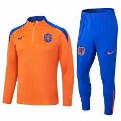 2024-2025 Netherlands Orange Thailand Soccer Tracksuit-411