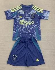 2024-2025 Ajax Away Blue Soccer Uniform-AY