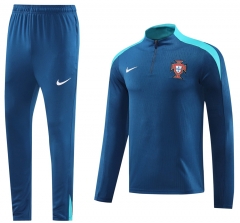 2024-2025 Portugal Royal Blue Thailand Soccer Tracksuit-LH