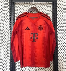 (S-4XL) 2024-2025 Bayern München Home Red LS Thailand Soccer Jersey AAA-9663