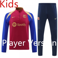 Player Version 2024-2025 Barcelona Red&Blue Kid-Youth Soccer Tracksuit -4627