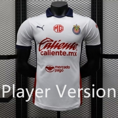 Player Version 2024-2025 Deportivo Guadalajara Away White Thailand Soccer Jersey AAA-888