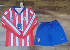 2024-2025 Atletico Madrid Home Red & White LS Soccer Uniform-709