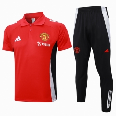 2024-2025 Manchester United Red Thailand Polo Uniform-815