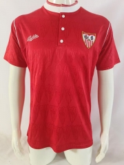 Retro Version 91-92 Sevilla Away Red Thailand Soccer Jersey AAA-503